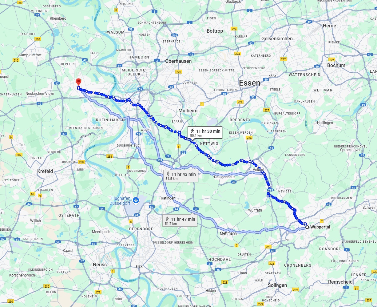 Anreise von Wuppertal Zu Moers Über 