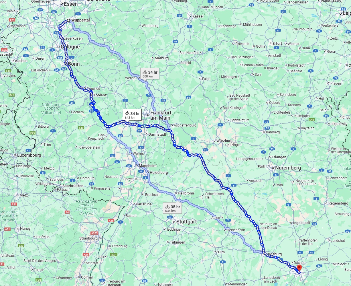 Anreise von Wuppertal Zu München Über 