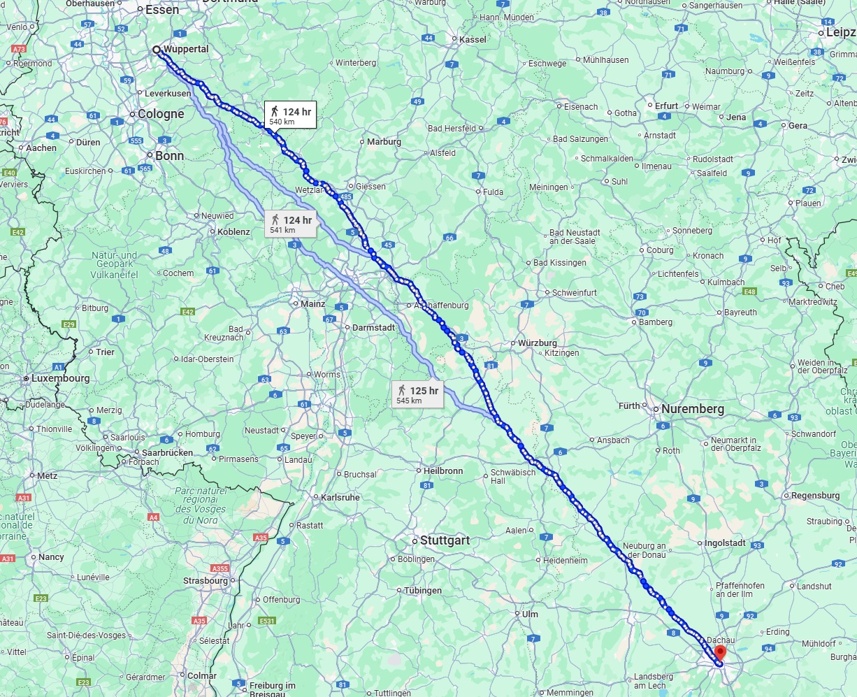 Anreise von Wuppertal Zu München Über 