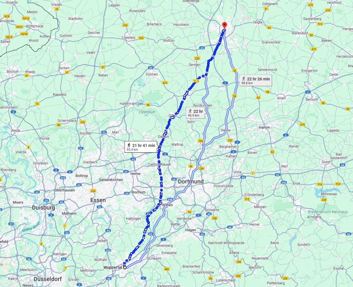Anreise von Wuppertal Zu Münster Über 