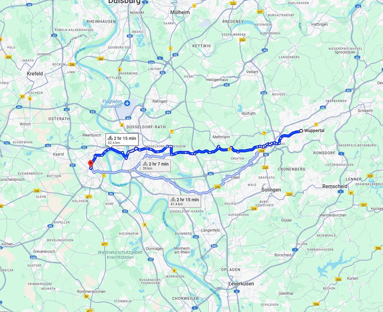 Anreise von Wuppertal Zu Neuss Über 