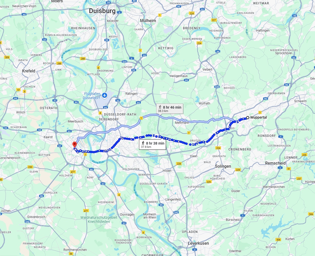 Anreise von Wuppertal Zu Neuss Über 