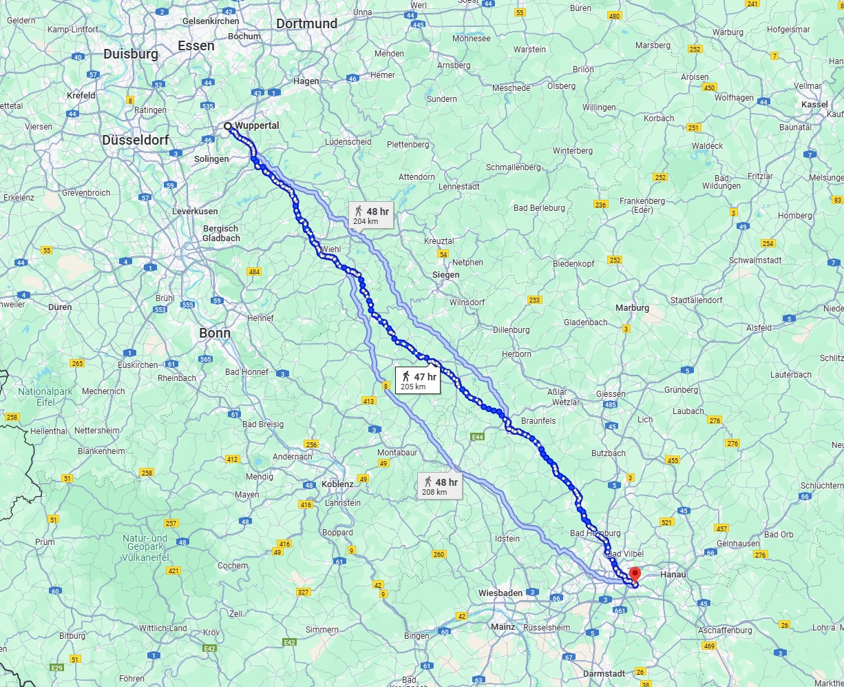 Anreise von Wuppertal Zu Offenbach am Main Über 