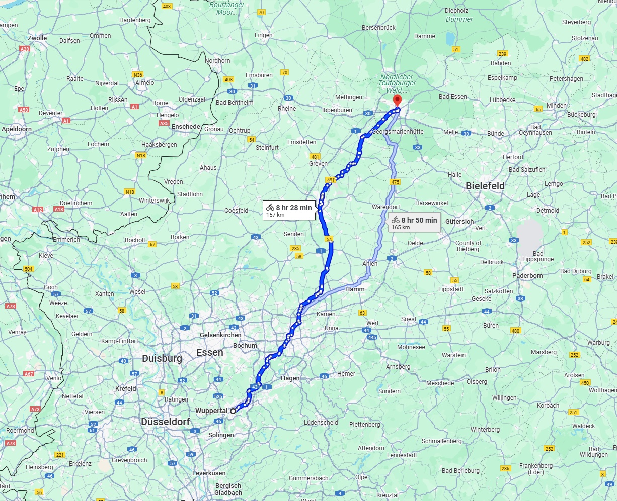 Anreise von Wuppertal Zu Osnabrück Über 