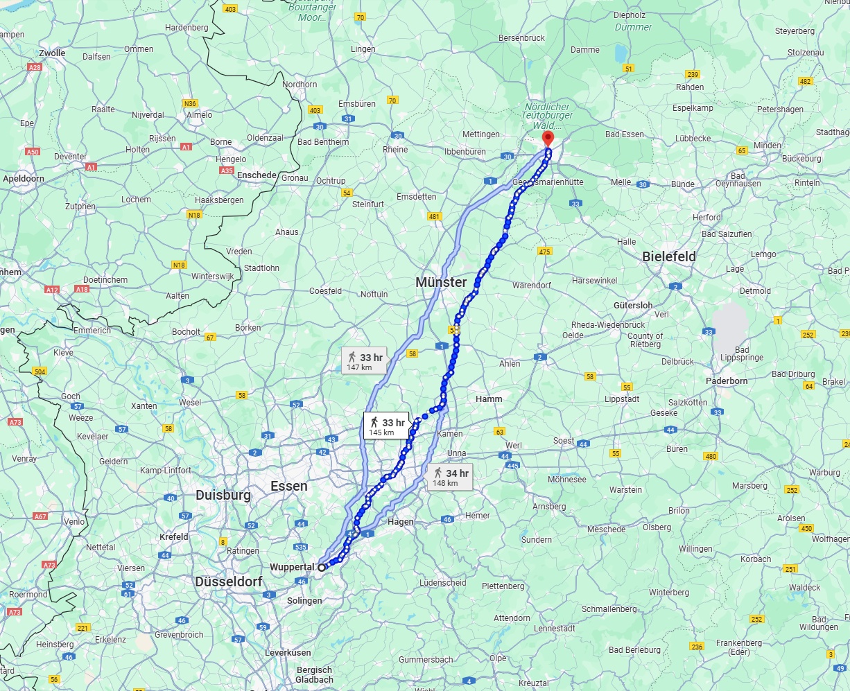 Anreise von Wuppertal Zu Osnabrück Über 