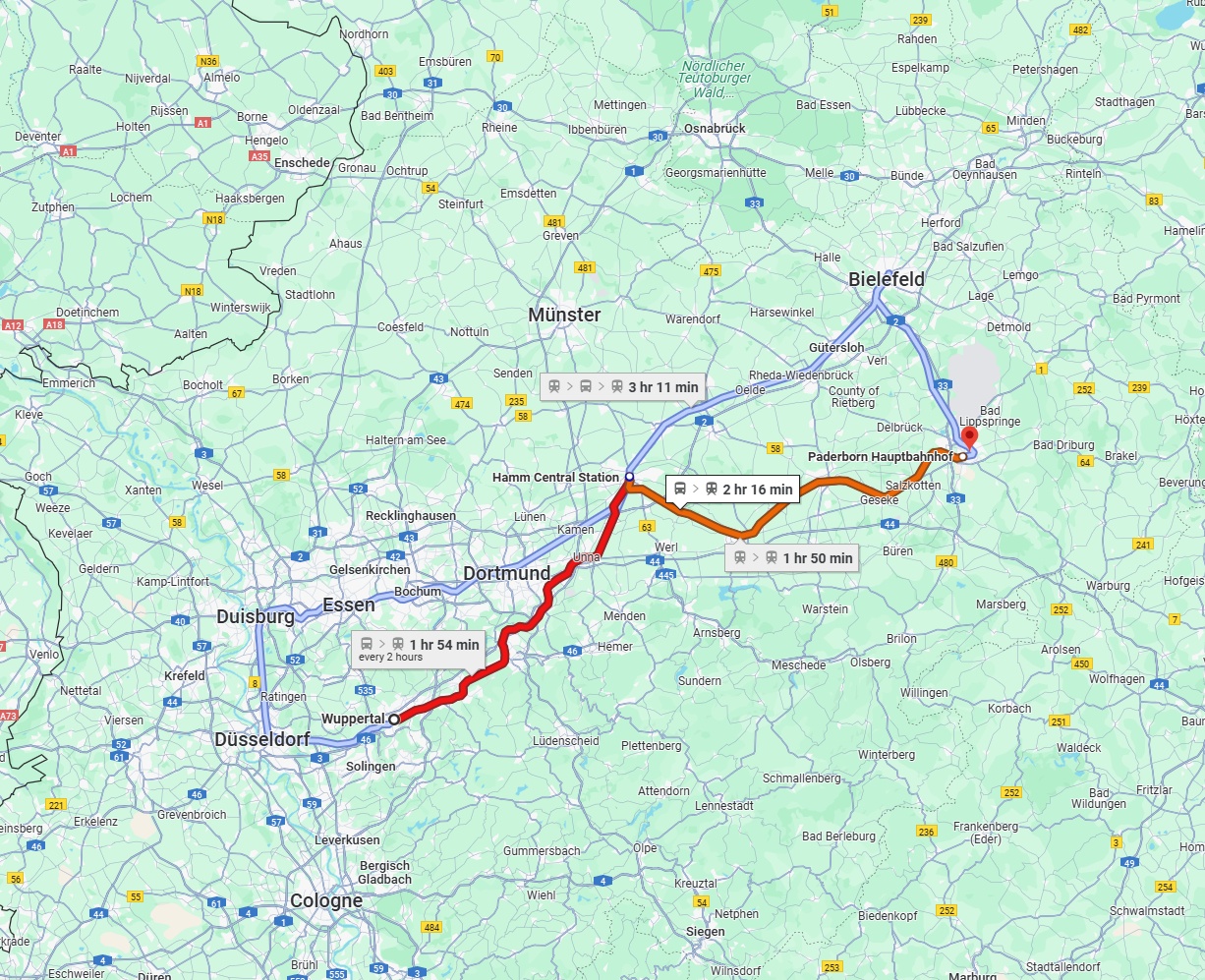 Anreise von Wuppertal Zu Paderborn Über 