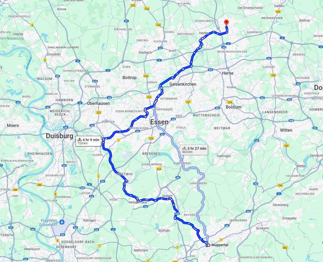 Anreise von Wuppertal Zu Recklinghausen Über 
