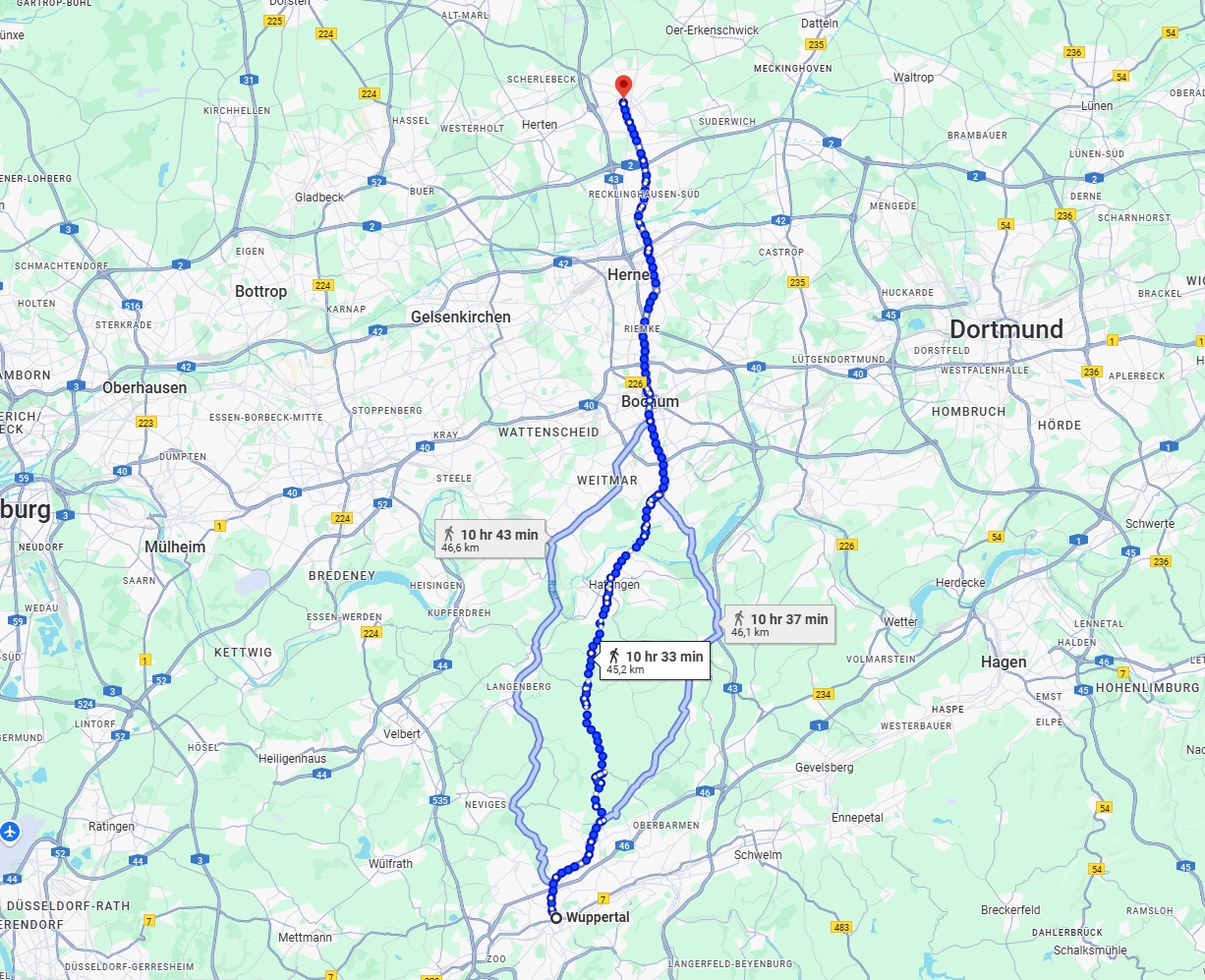 Anreise von Wuppertal Zu Recklinghausen Über 