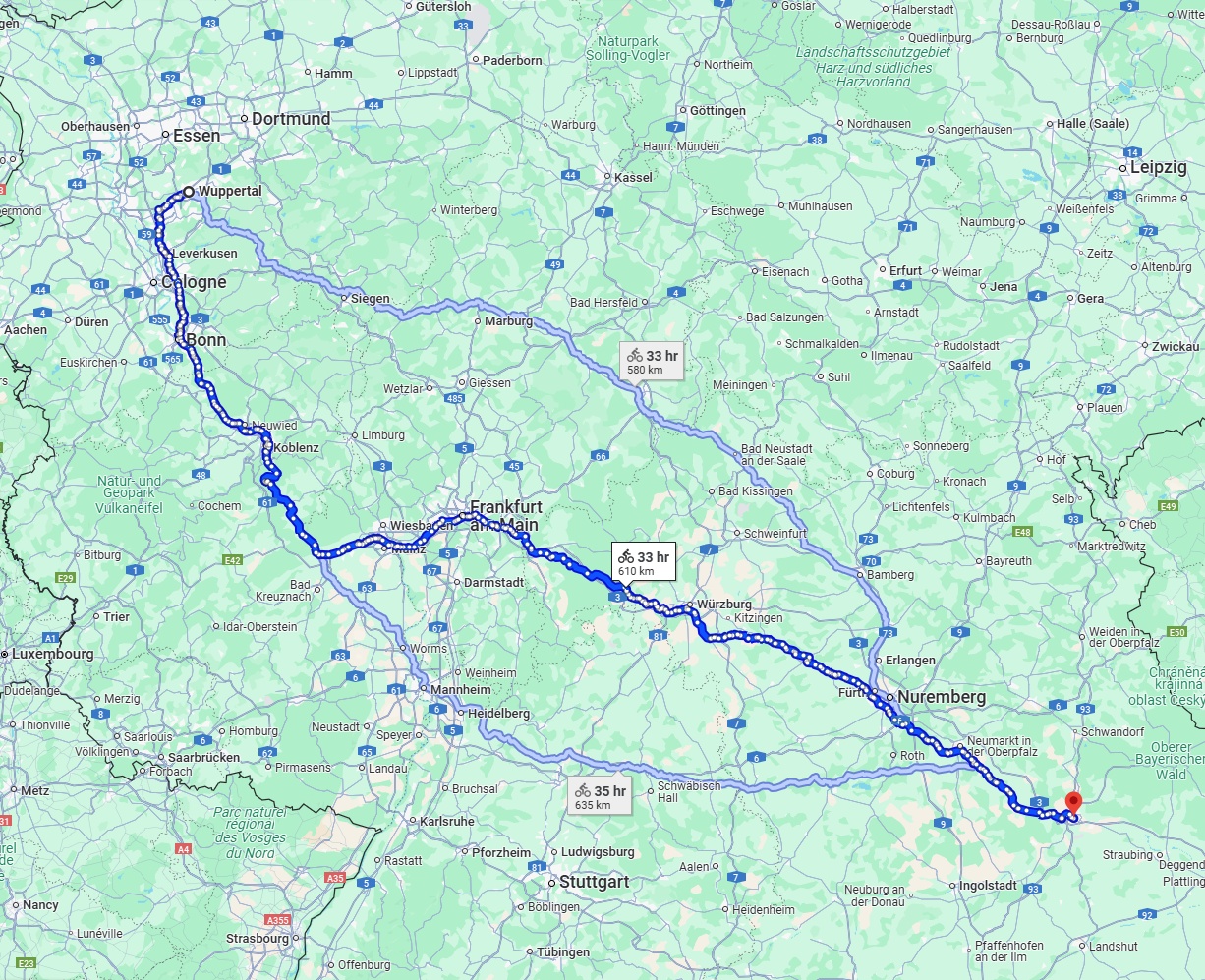 Anreise von Wuppertal Zu Regensburg Über 