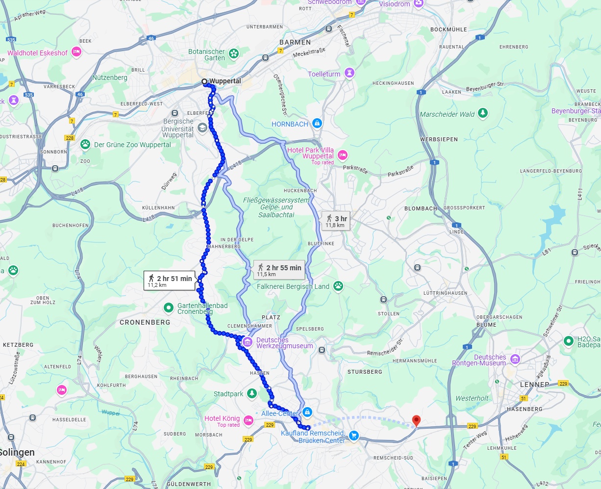 Anreise von Wuppertal Zu Remscheid Über 