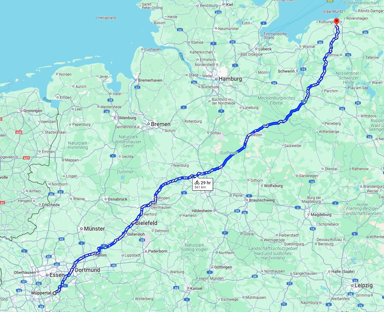 Anreise von Wuppertal Zu Rostock Über 