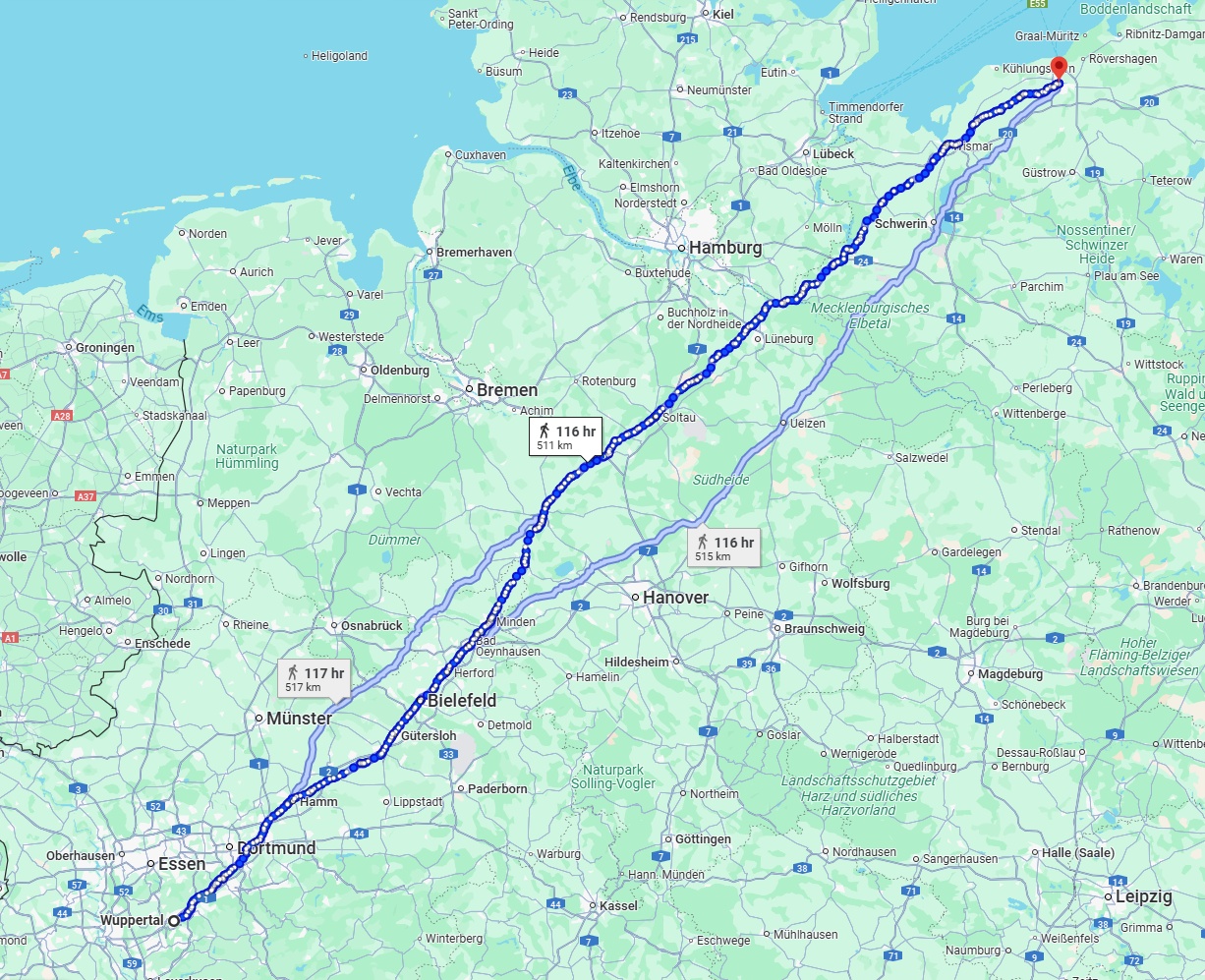 Anreise von Wuppertal Zu Rostock Über 