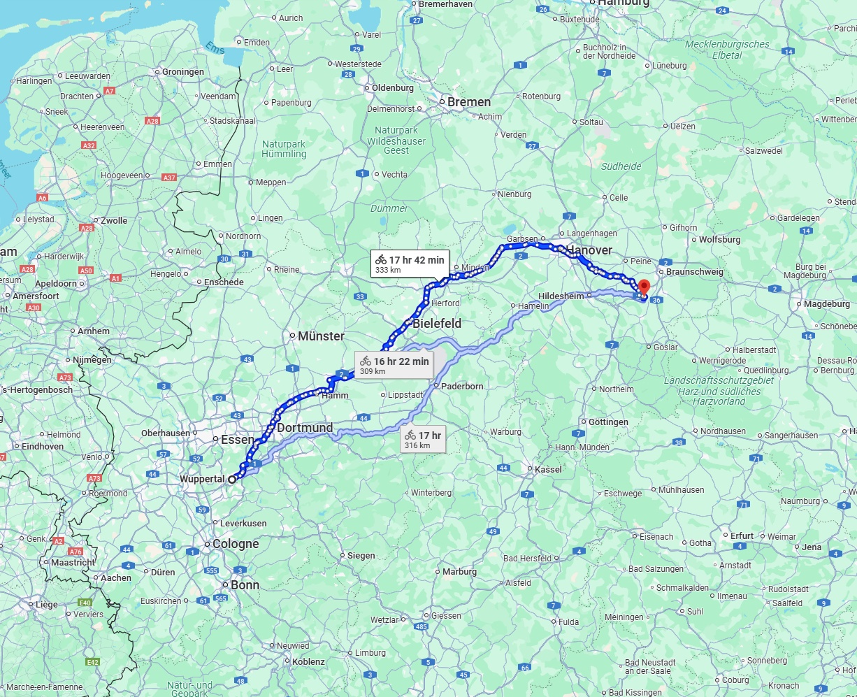 Anreise von Wuppertal Zu Salzgitter Über 