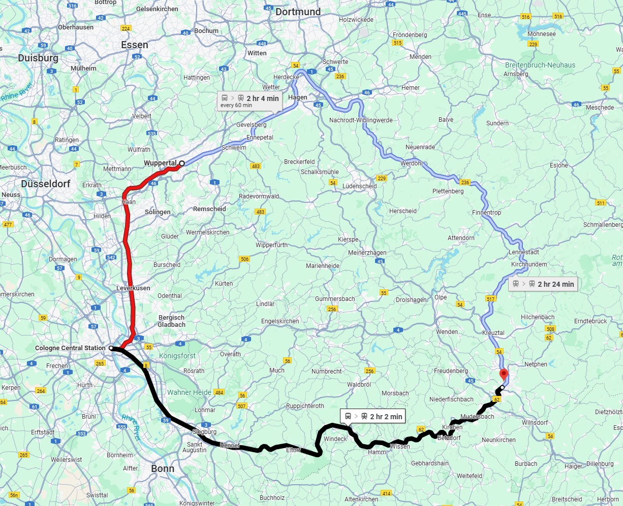 Anreise von Wuppertal Zu Siegen Über 
