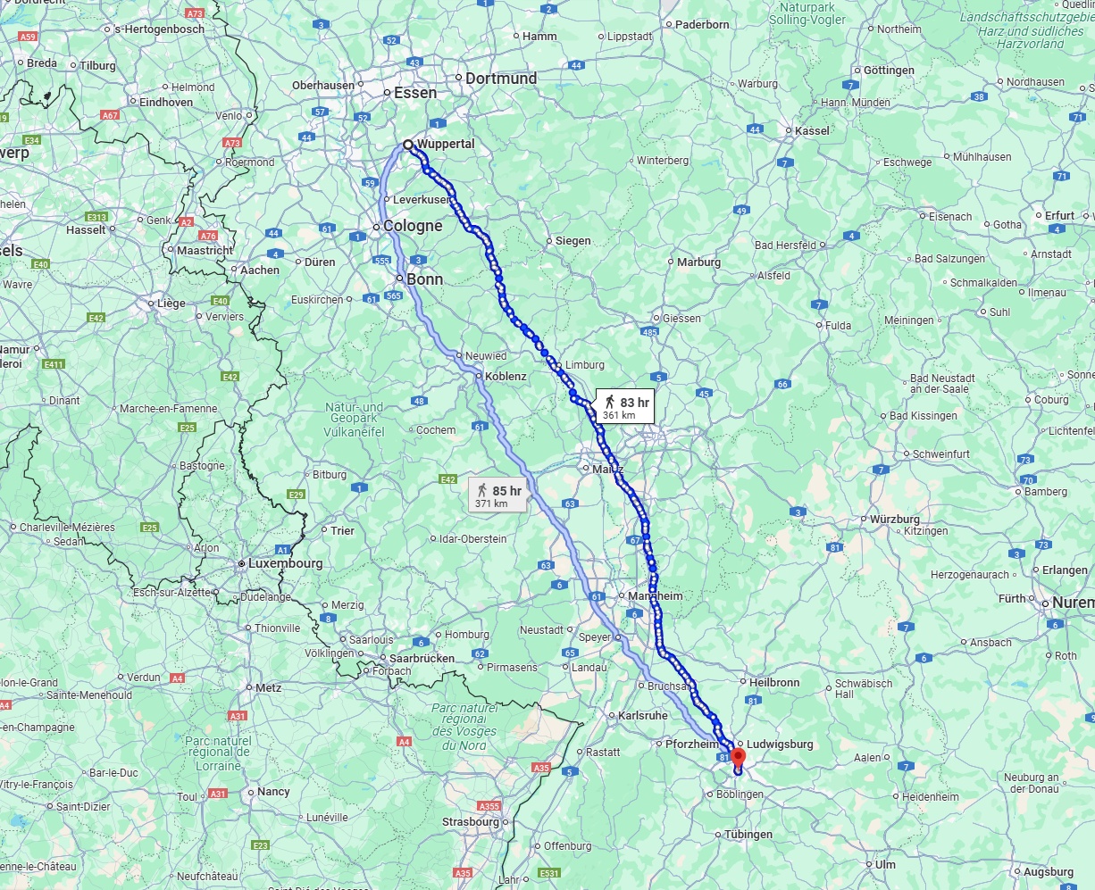Anreise von Wuppertal Zu Stuttgart Über 