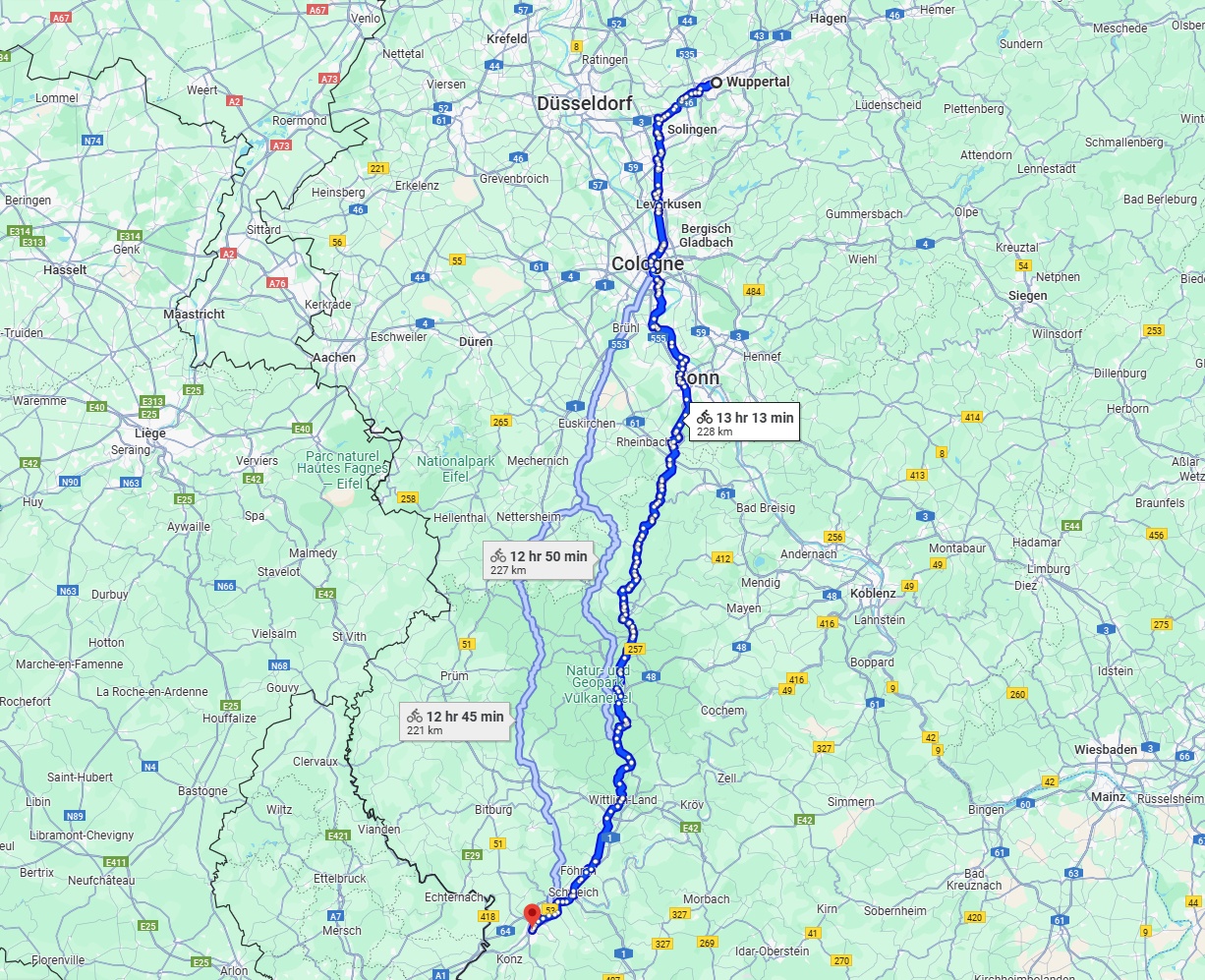 Anreise von Wuppertal Zu Trier Über 
