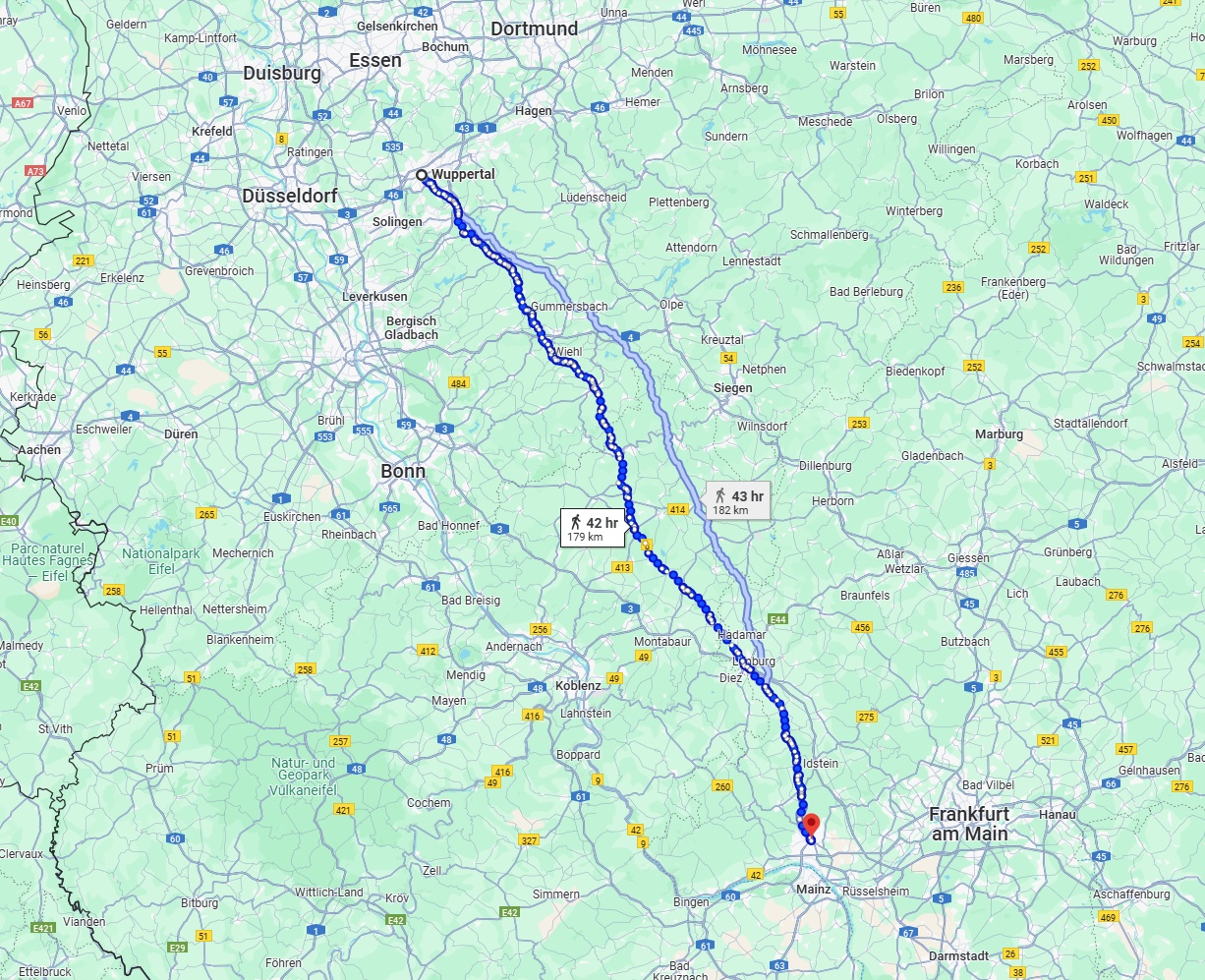 Anreise von Wuppertal Zu Wiesbaden Über 
