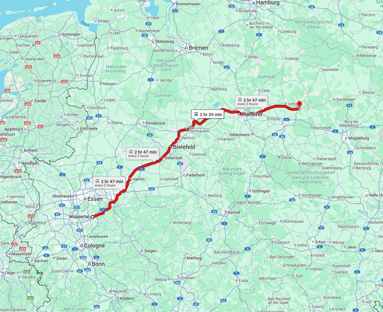 Anreise von Wuppertal Zu Wolfsburg Über 