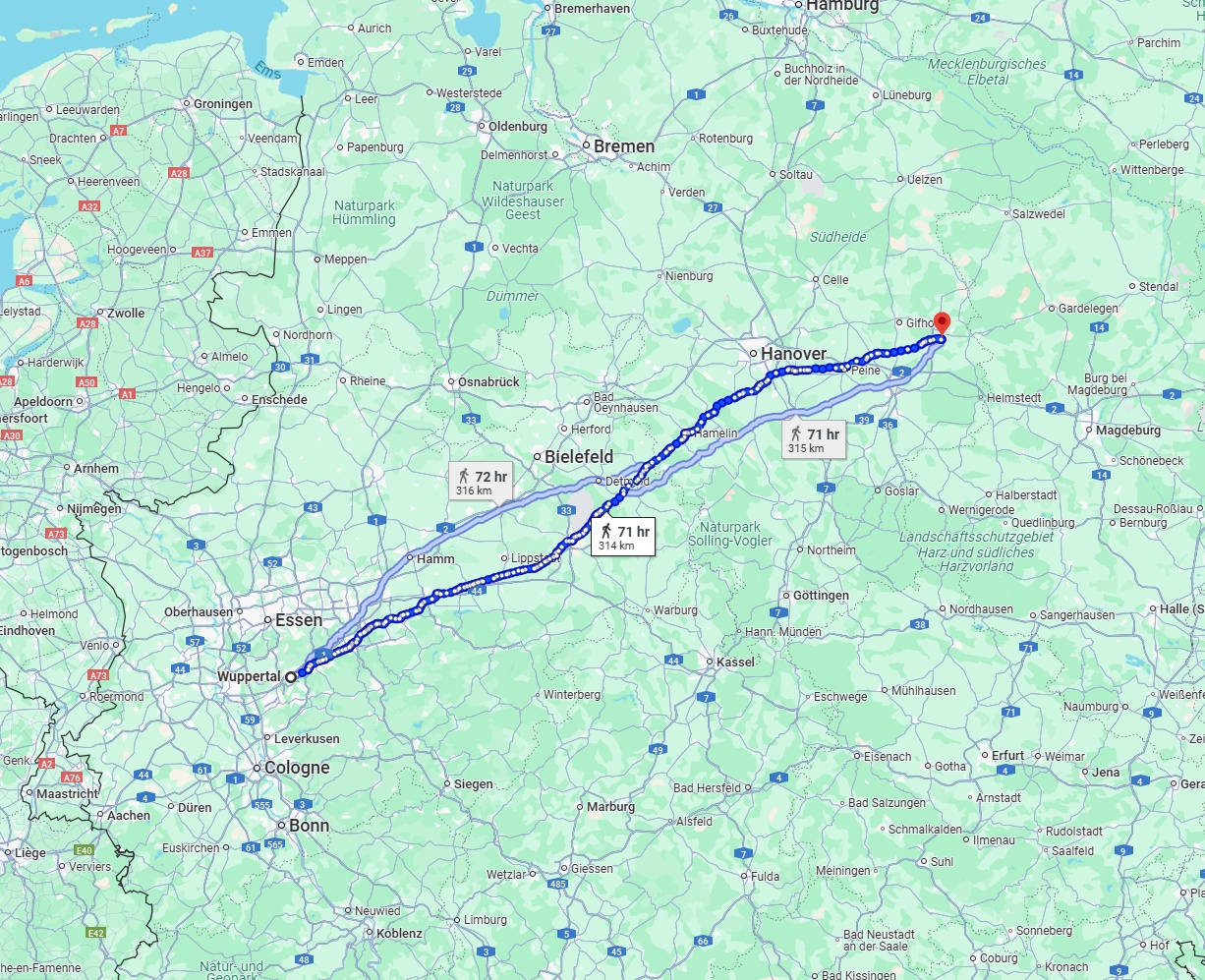 Anreise von Wuppertal Zu Wolfsburg Über 