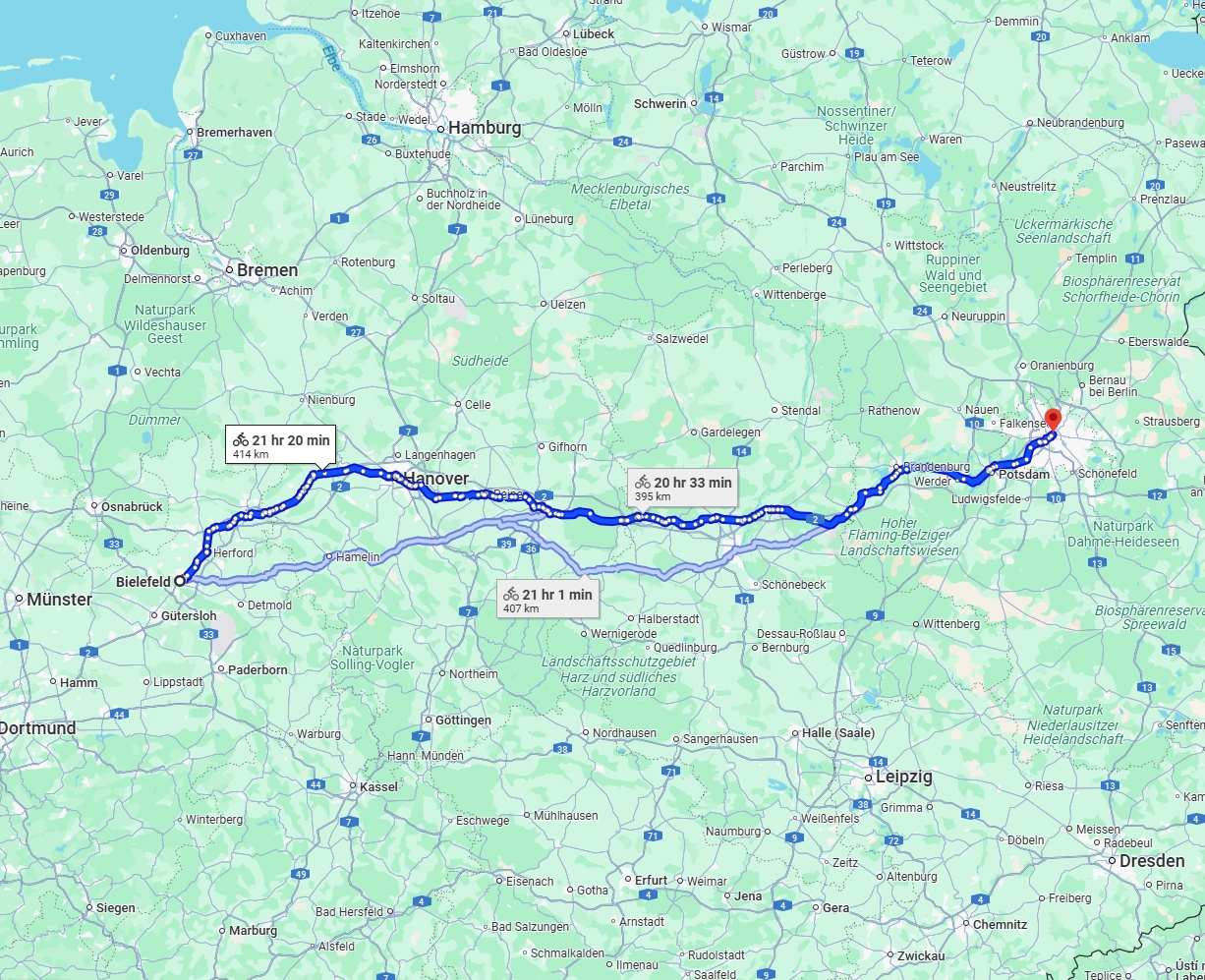 Anreise von Bielefeld Zu Berlin Über 