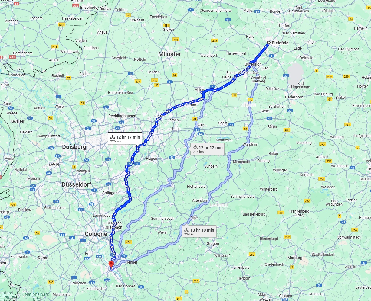Anreise von Bielefeld Zu Bonn Über 