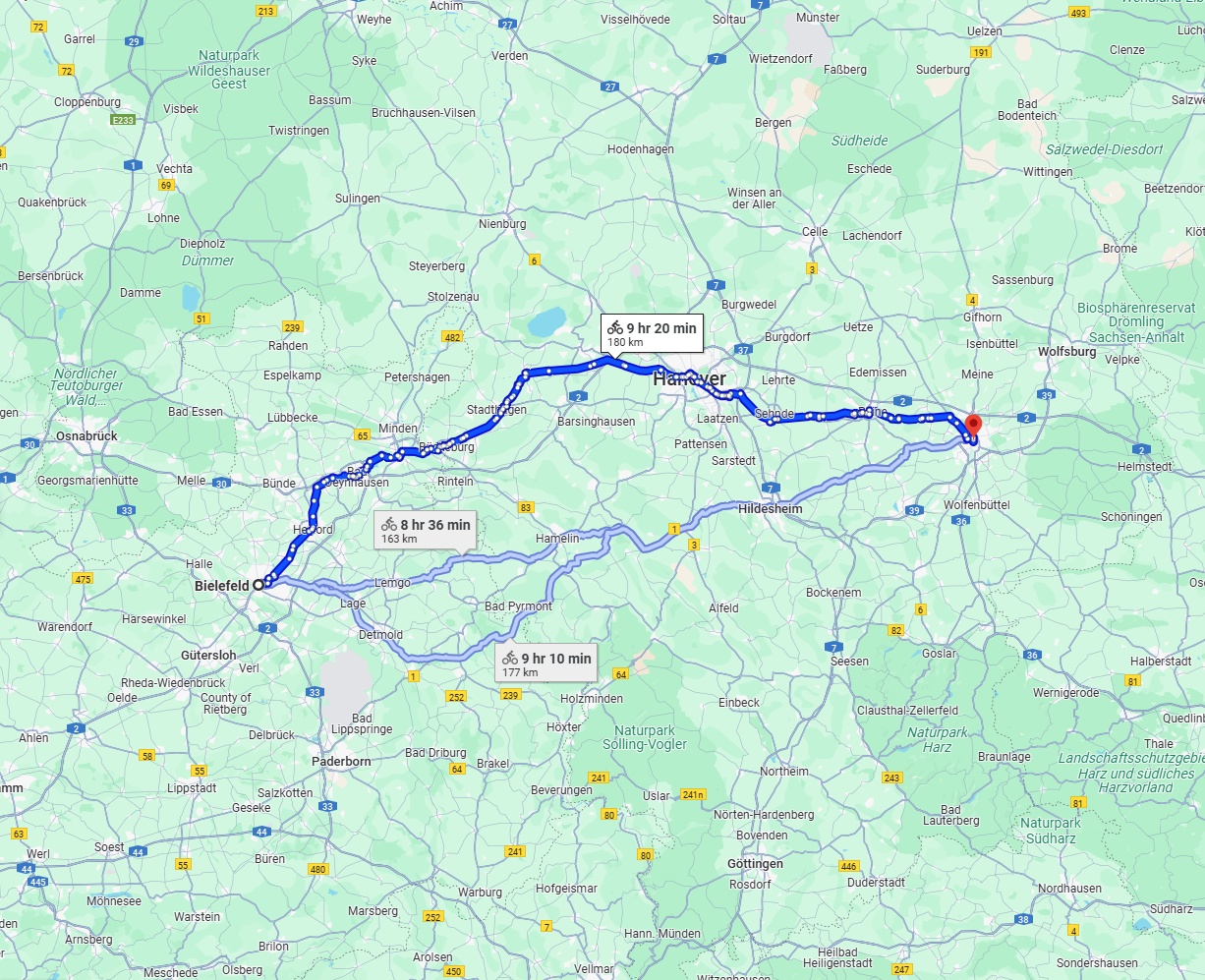 Anreise von Bielefeld Zu Braunschweig Über 