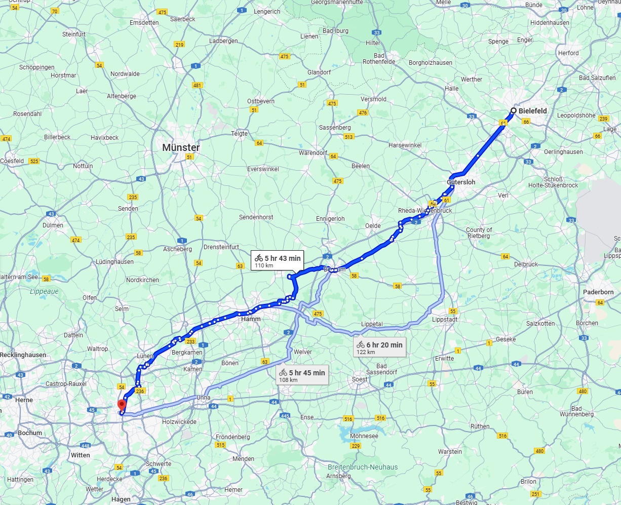 Anreise von Bielefeld Zu Dortmund Über 