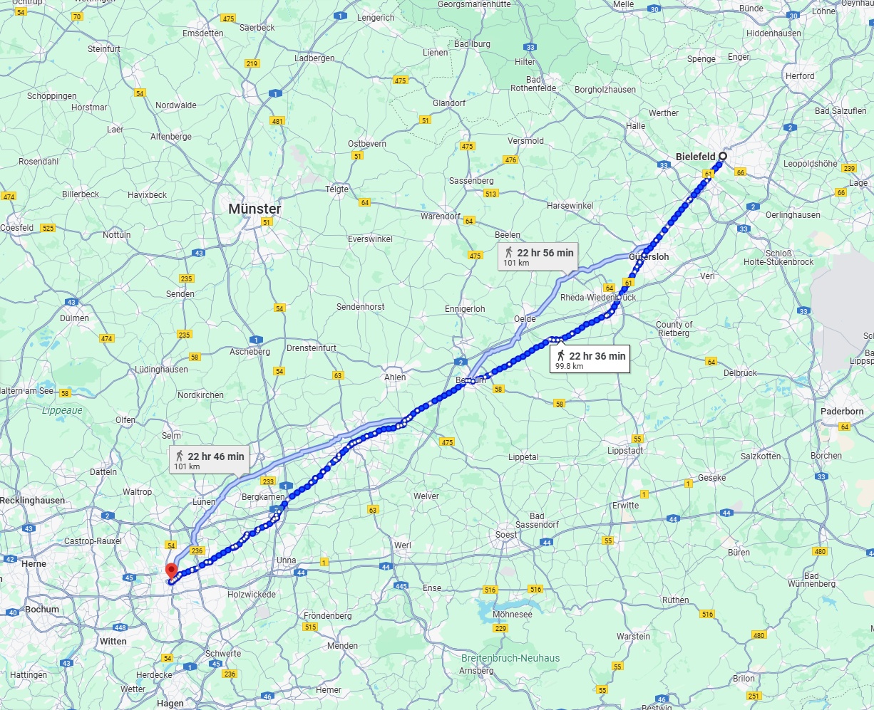 Anreise von Bielefeld Zu Dortmund Über 