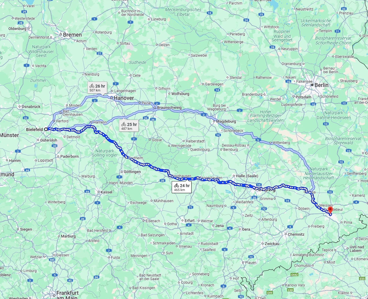 Anreise von Bielefeld Zu Dresden Über 