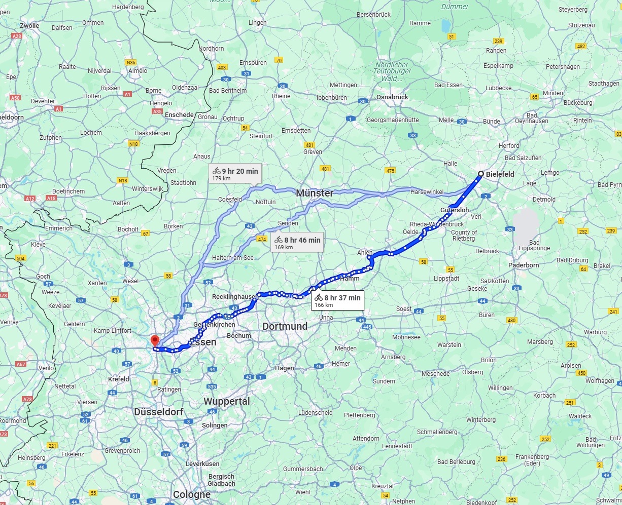 Anreise von Bielefeld Zu Duisburg Über 