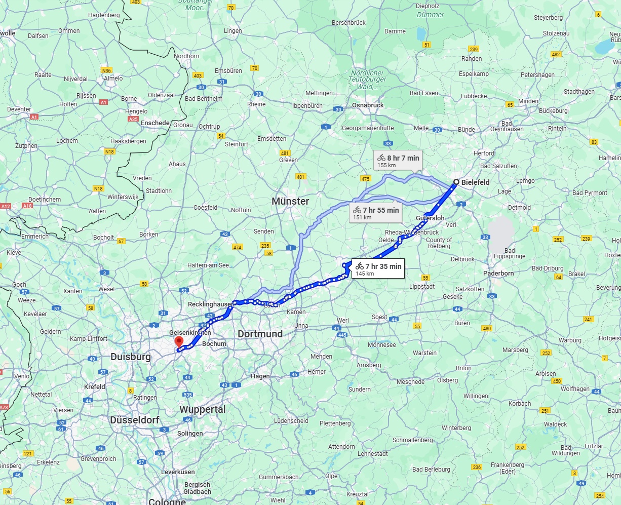 Anreise von Bielefeld Zu Essen Über 