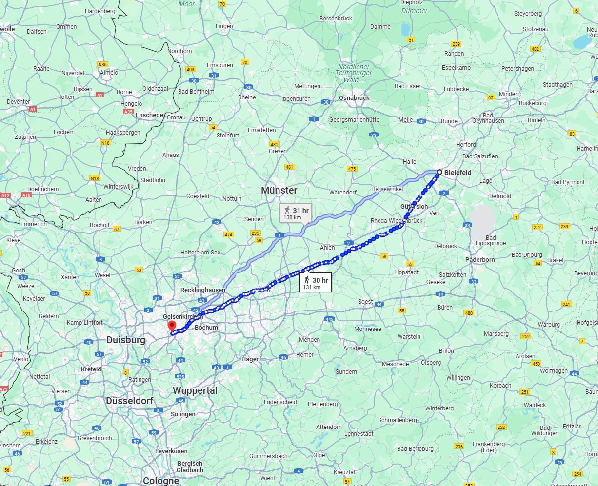 Anreise von Bielefeld Zu Essen Über 