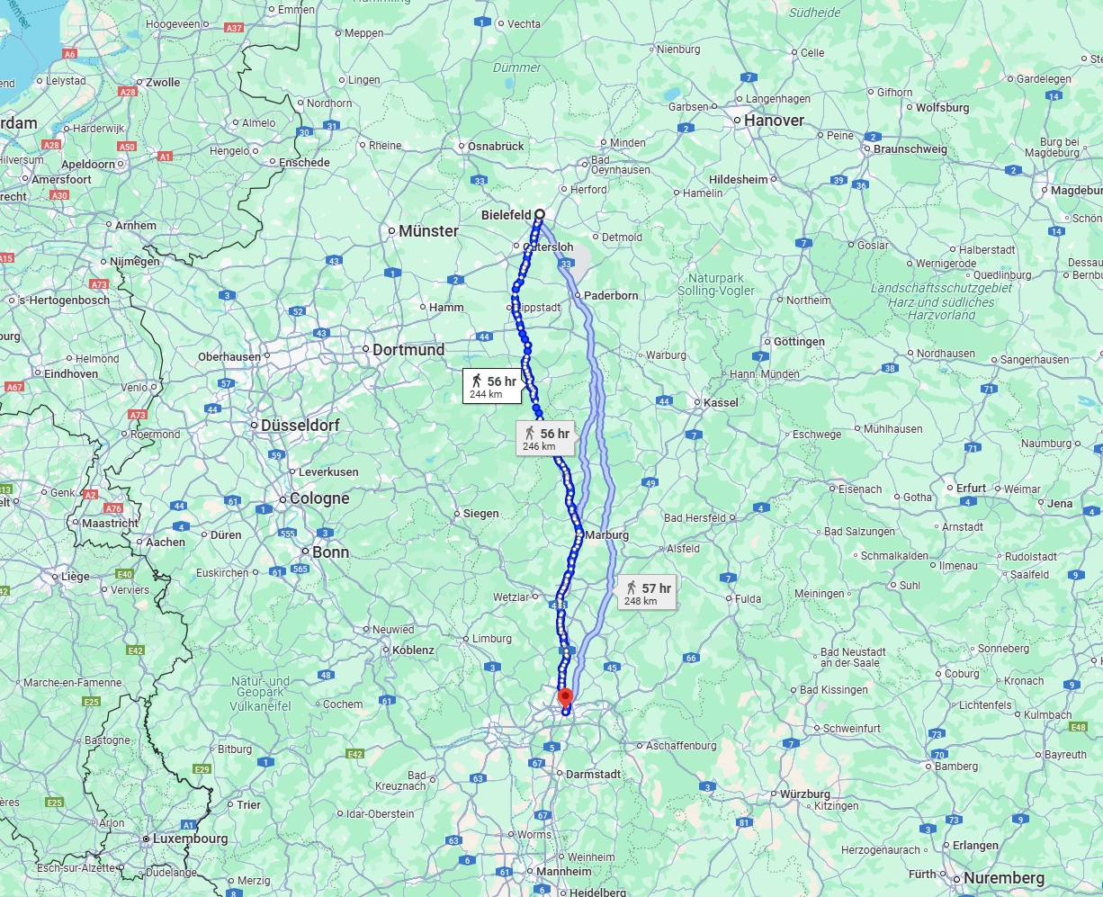 Anreise von Bielefeld Zu Frankfurt am Main Über 