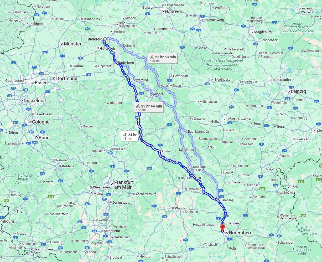 Anreise von Bielefeld Zu Fürth Über 