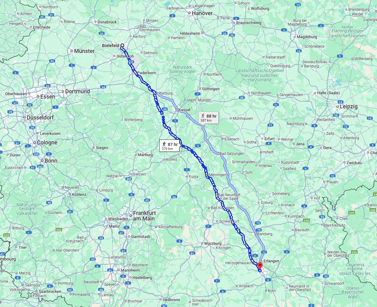 Anreise von Bielefeld Zu Fürth Über 
