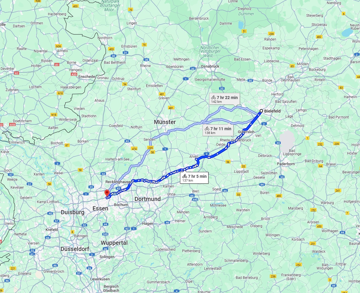 Anreise von Bielefeld Zu Gelsenkirchen Über 