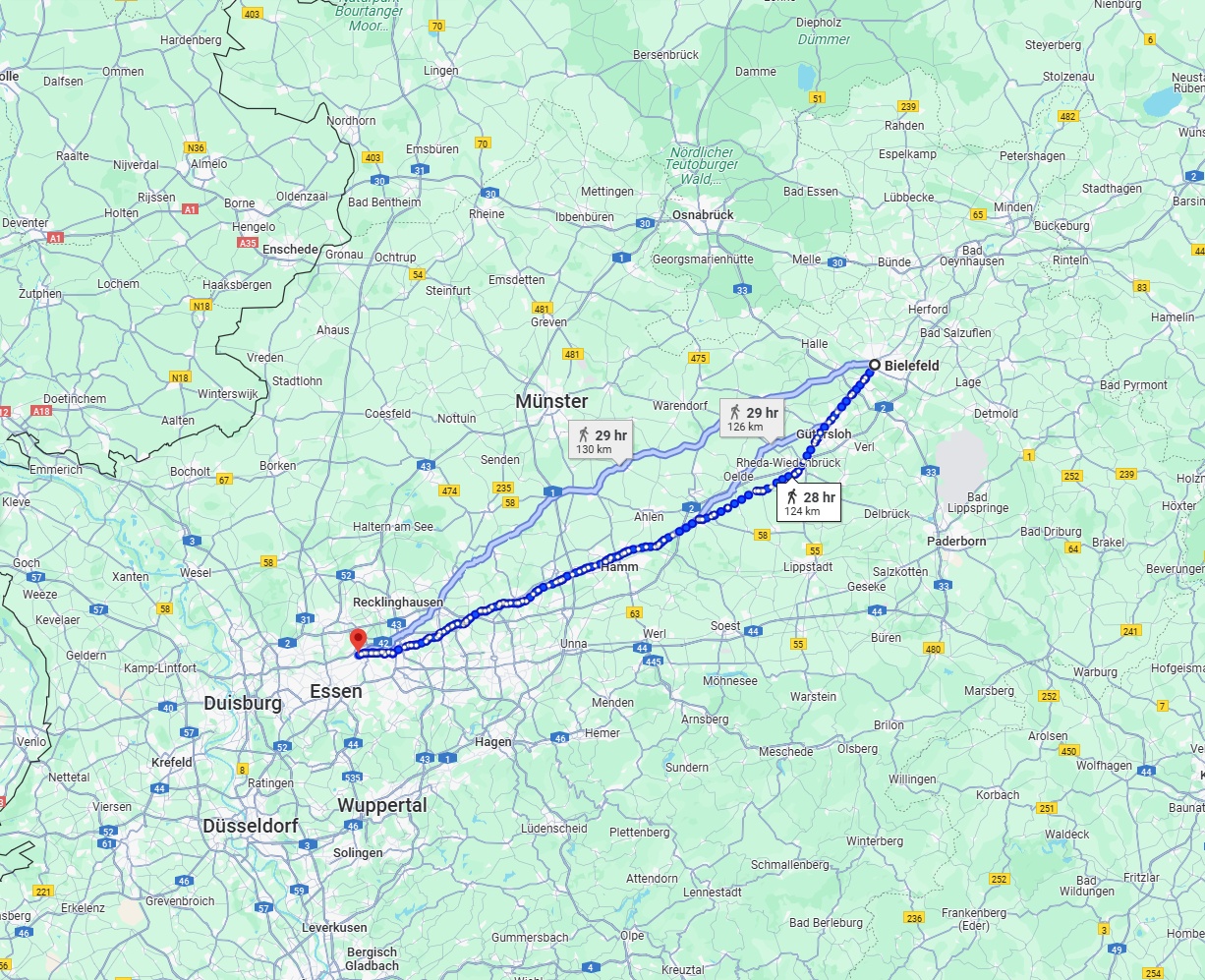 Anreise von Bielefeld Zu Gelsenkirchen Über 