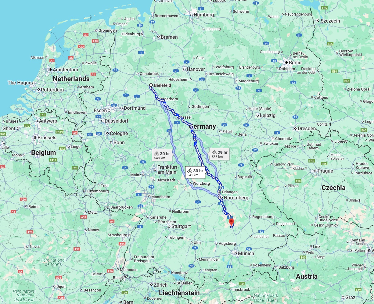 Anreise von Bielefeld Zu Ingolstadt Über 