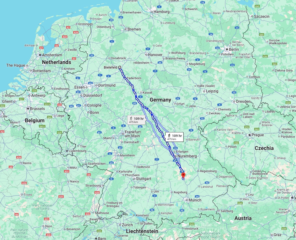 Anreise von Bielefeld Zu Ingolstadt Über 