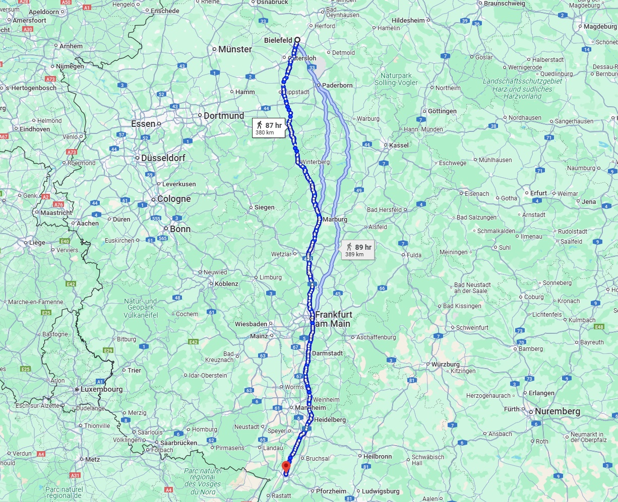 Anreise von Bielefeld Zu Karlsruhe Über 