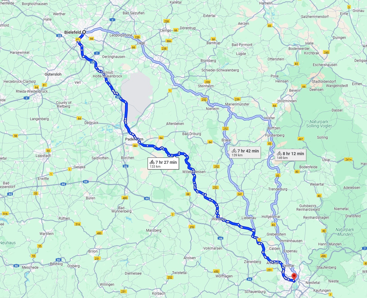 Anreise von Bielefeld Zu Kassel Über 