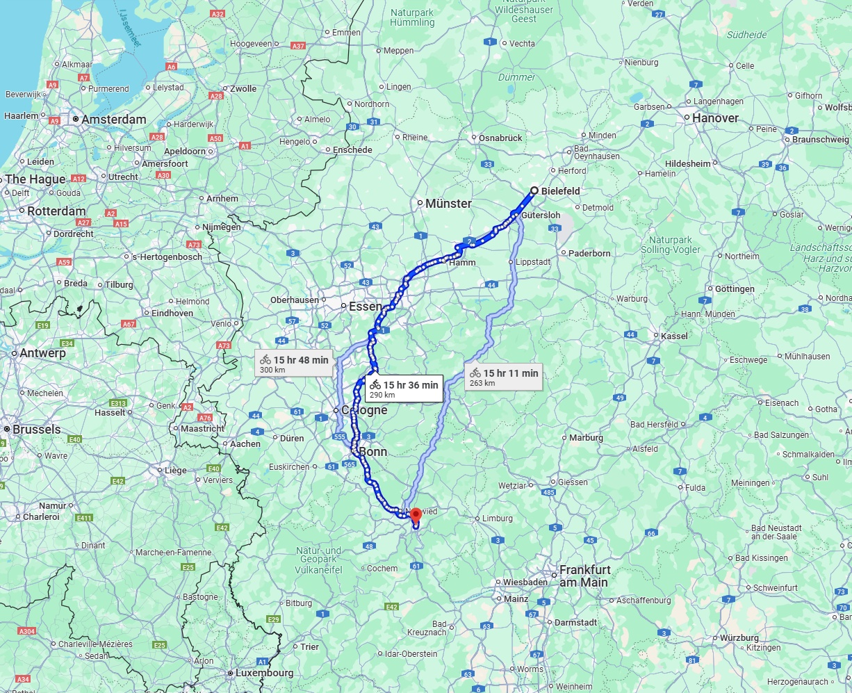 Anreise von Bielefeld Zu Koblenz Über 