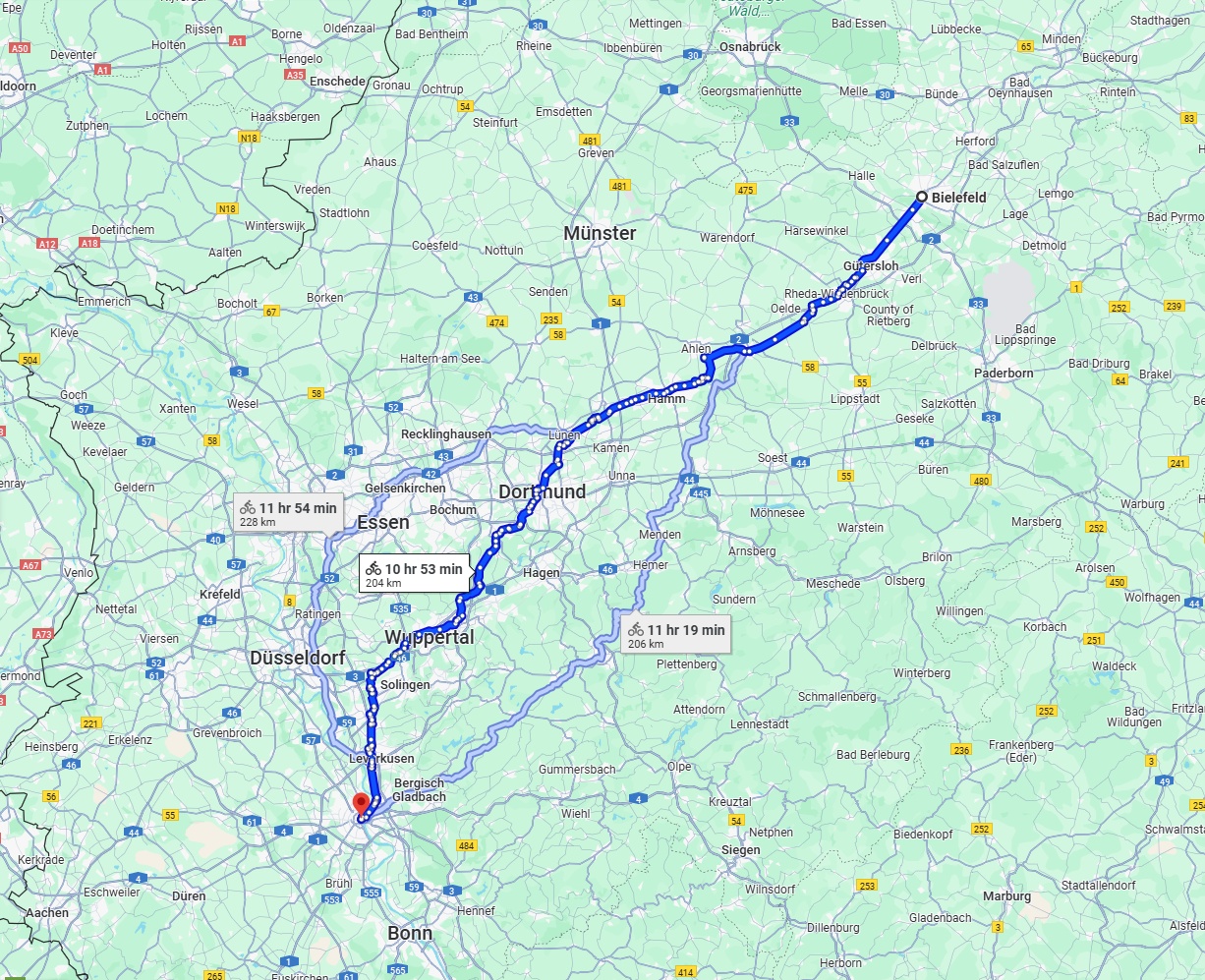 Anreise von Bielefeld Zu Köln Über 