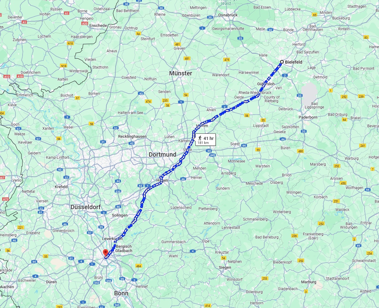 Anreise von Bielefeld Zu Köln Über 