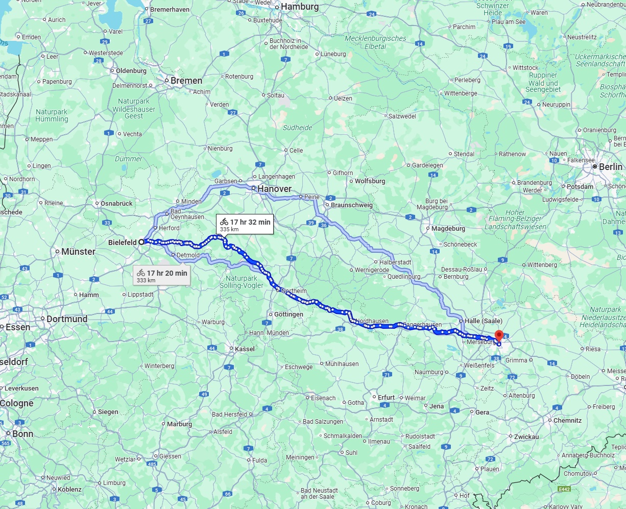 Anreise von Bielefeld Zu Leipzig Über 