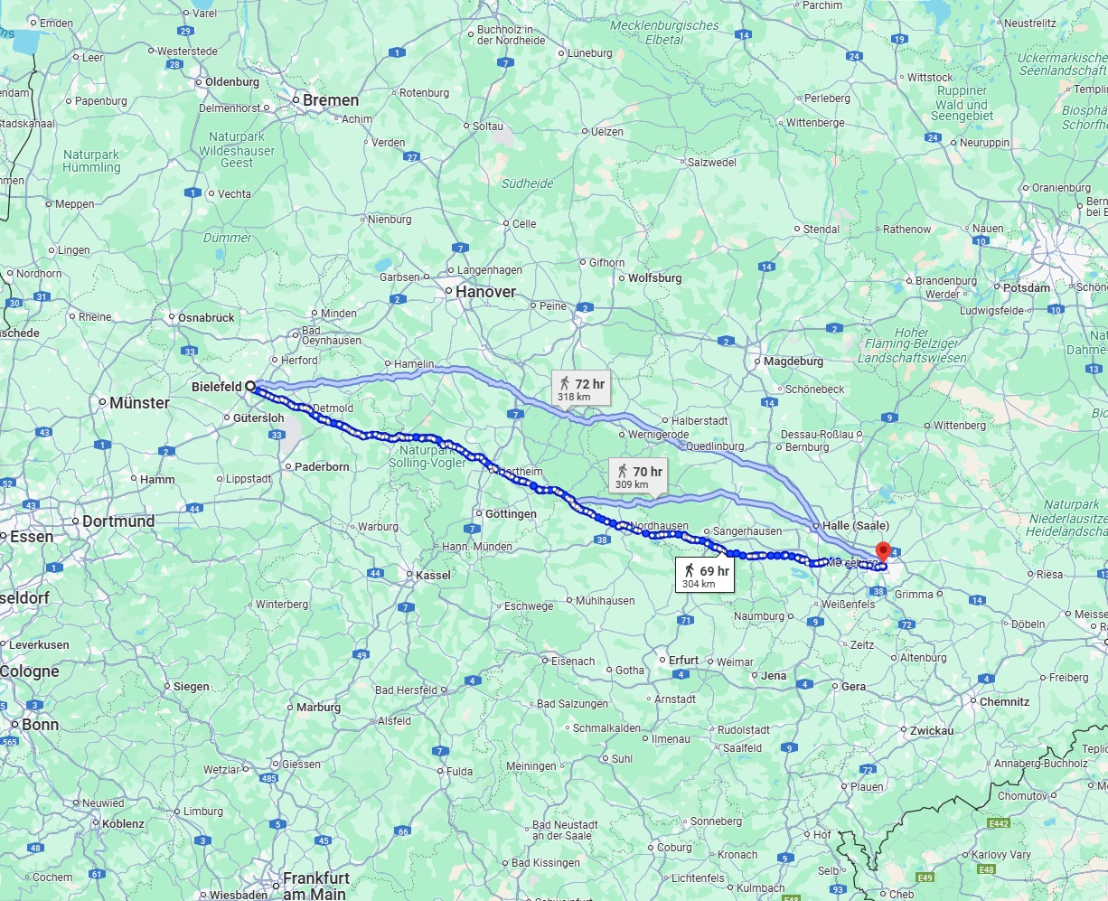 Anreise von Bielefeld Zu Leipzig Über 