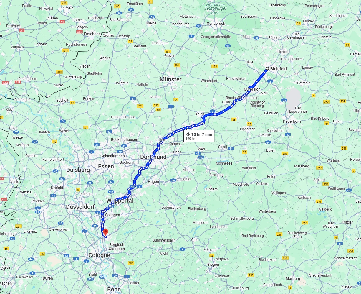 Anreise von Bielefeld Zu Leverkusen Über 