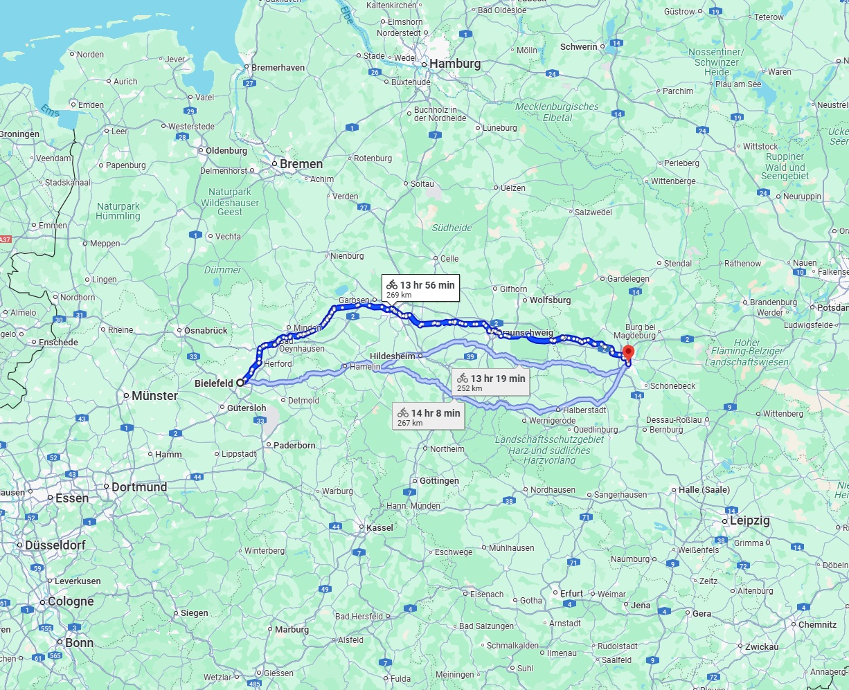 Anreise von Bielefeld Zu Magdeburg Über 