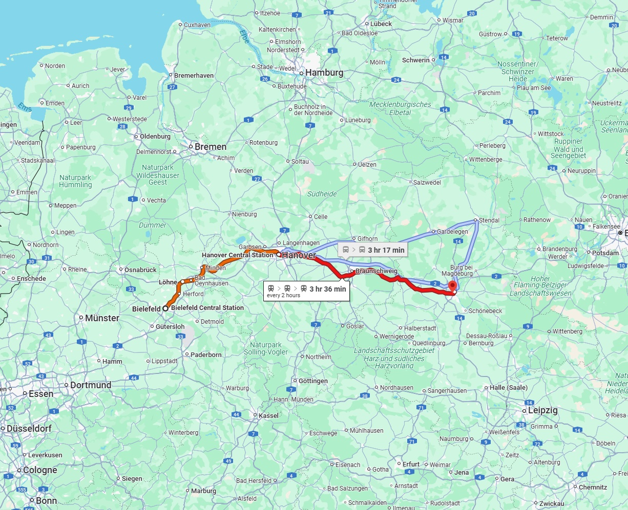 Anreise von Bielefeld Zu Magdeburg Über 