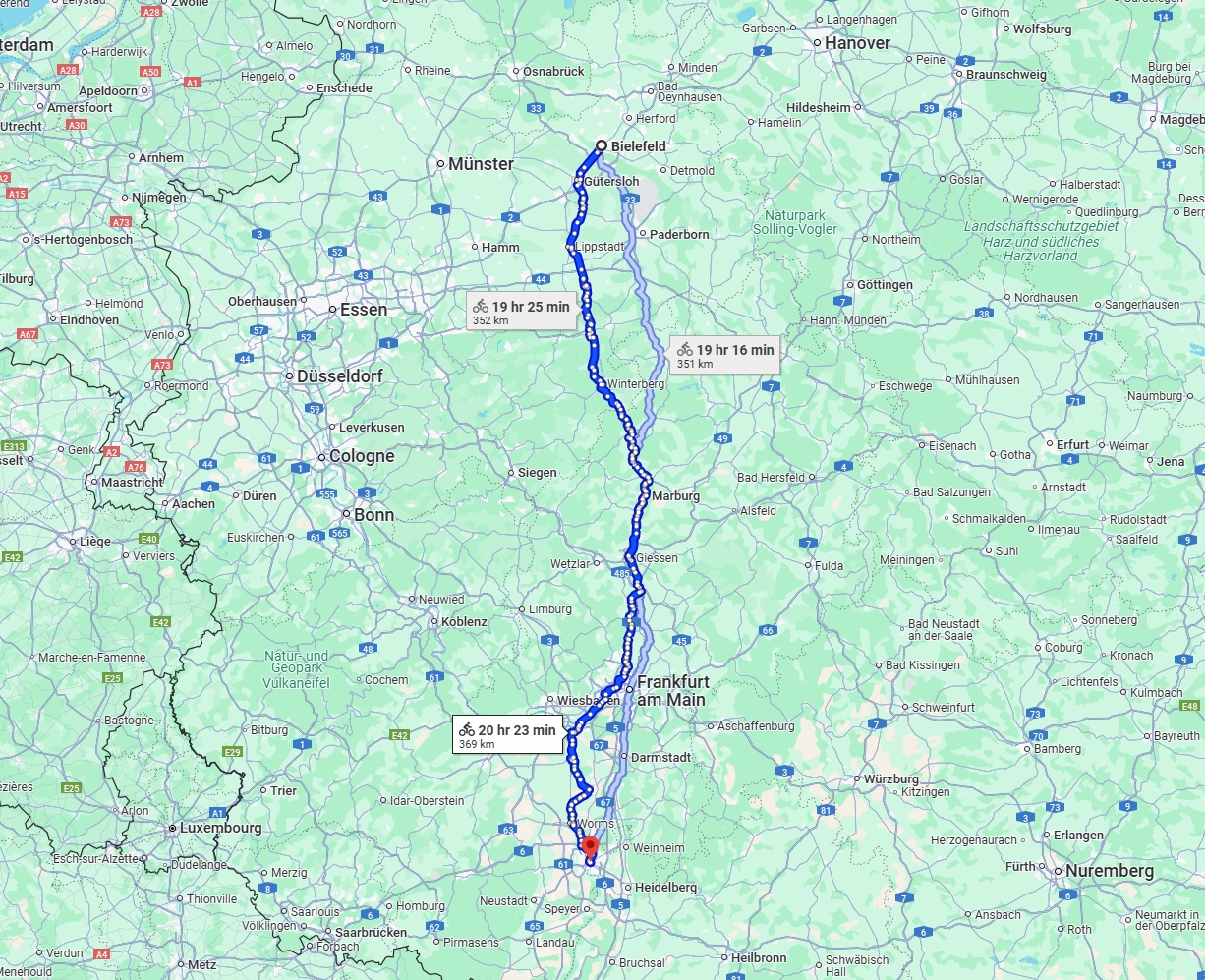 Anreise von Bielefeld Zu Mannheim Über 